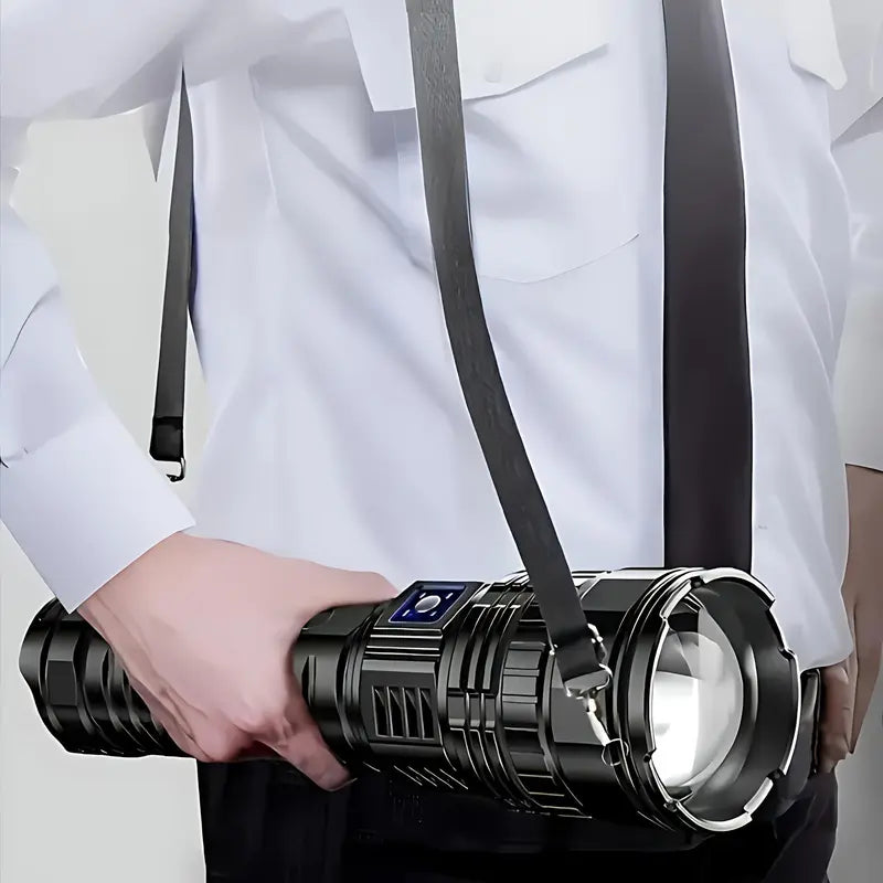 Ultra-Bright 1500M Rechargeable Flashlight with Emergency Power Bank