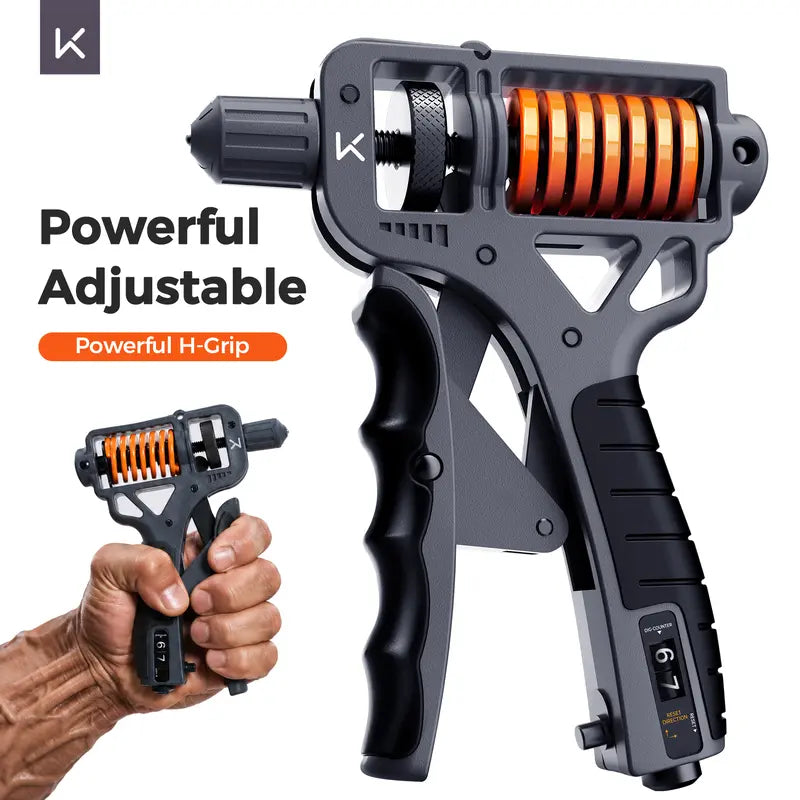 H-Shaped Ergonomic Hand Grip Strengthener (10-660 LBS Adjustable Resistance Trainer)