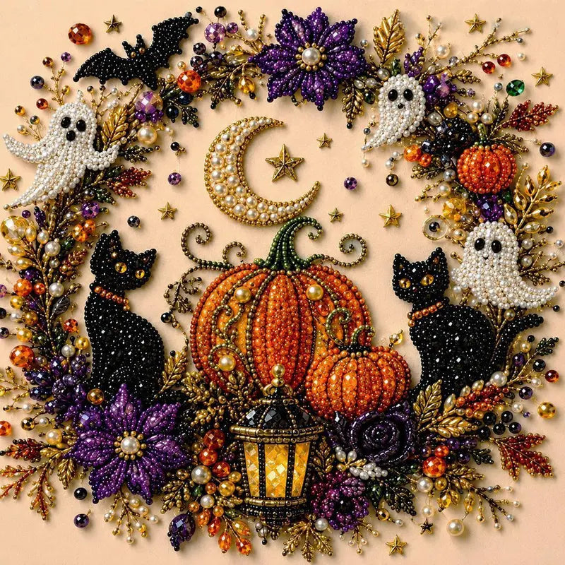 DIY 5D Halloween Diamond Painting Kits — Full Drill Crystal Art for Adults