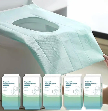 Extra-Thick Waterproof Disposable Toilet Seat Covers - Full Coverage Hygienic Shield for Travel & Public Restrooms