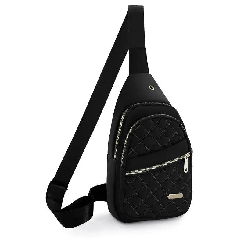 Ultra-Lightweight Quilted Sling Bag with Anti-Theft Pockets