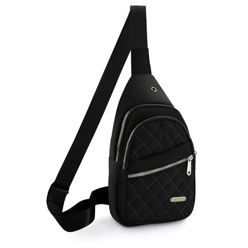 Ultra-Lightweight Quilted Sling Bag with Anti-Theft Pockets
