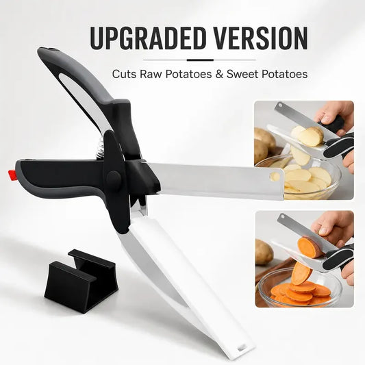 Effortless 2-in-1 Clever Kitchen Chopper - Cut Food 10X Faster Direct to Pot!