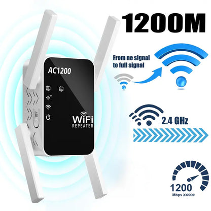 Eliminate Dead Zones Instantly with AC1200 Dual-Band WiFi Extender