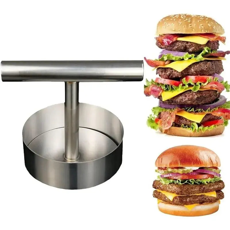Stainless Steel Burger Press & Non-Stick Patty Maker