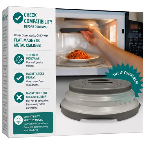 Magnetic Collapsible Microwave Splatter Cover with Built-In Steam Vents