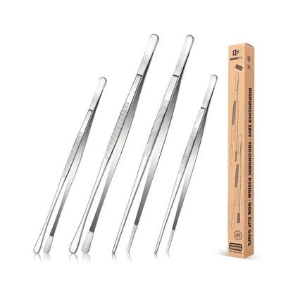 Precision Culinary Tweezer Tongs Set for Effortless Cooking & Plating