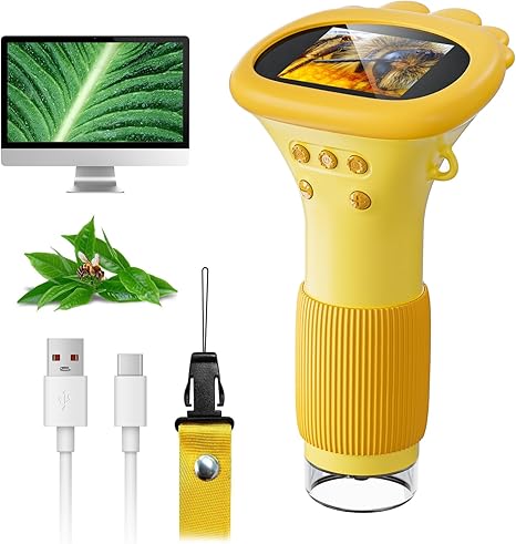 Instant Macro World: 1000X Handheld Digital Microscope With Built-in HD Screen