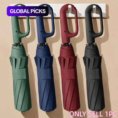 Ultimate Portable Automatic Folding Umbrella with Hangable Loop Buckle