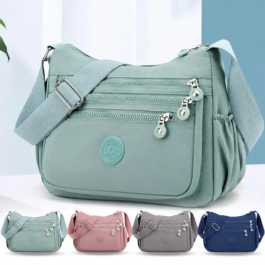 Waterproof Multi-Pocket Crossbody Bag with Ultra-Light Everyday Capacity