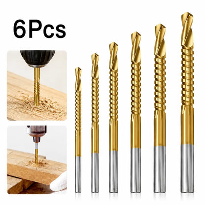 6Pcs Titanium HSS Drill Saw Bits Set - Drill & Side Cut Effortlessly