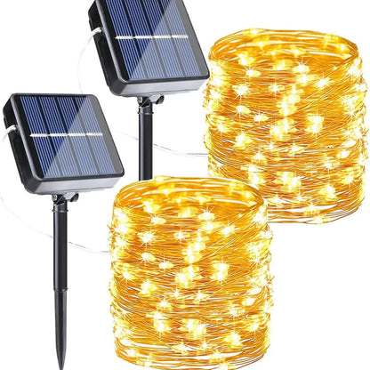 Ultra-Bright Solar Outdoor Fairy Lights – IP65 Waterproof & 8 Lighting Modes