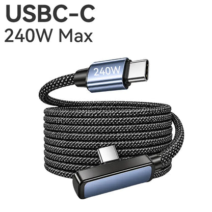 100W Right Angle USB-C Fast Charger Cable