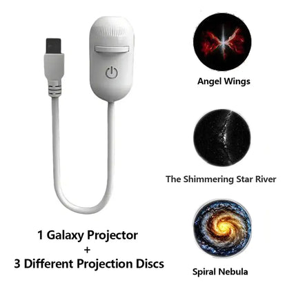 2-in-1 Flexible USB Galaxy Star Projector & Warm Night Light