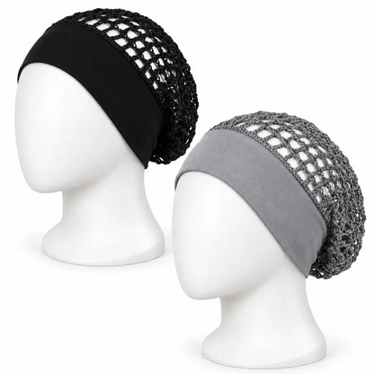 Wide-Band Crochet Mesh Hair Net for Sleeping & Silk Press Protection