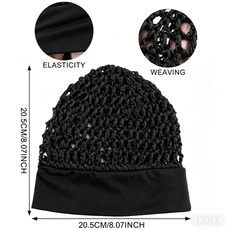 Wide-Band Crochet Mesh Hair Net for Sleeping & Silk Press Protection