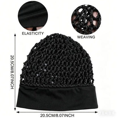 Wide-Band Crochet Mesh Hair Net for Sleeping & Silk Press Protection