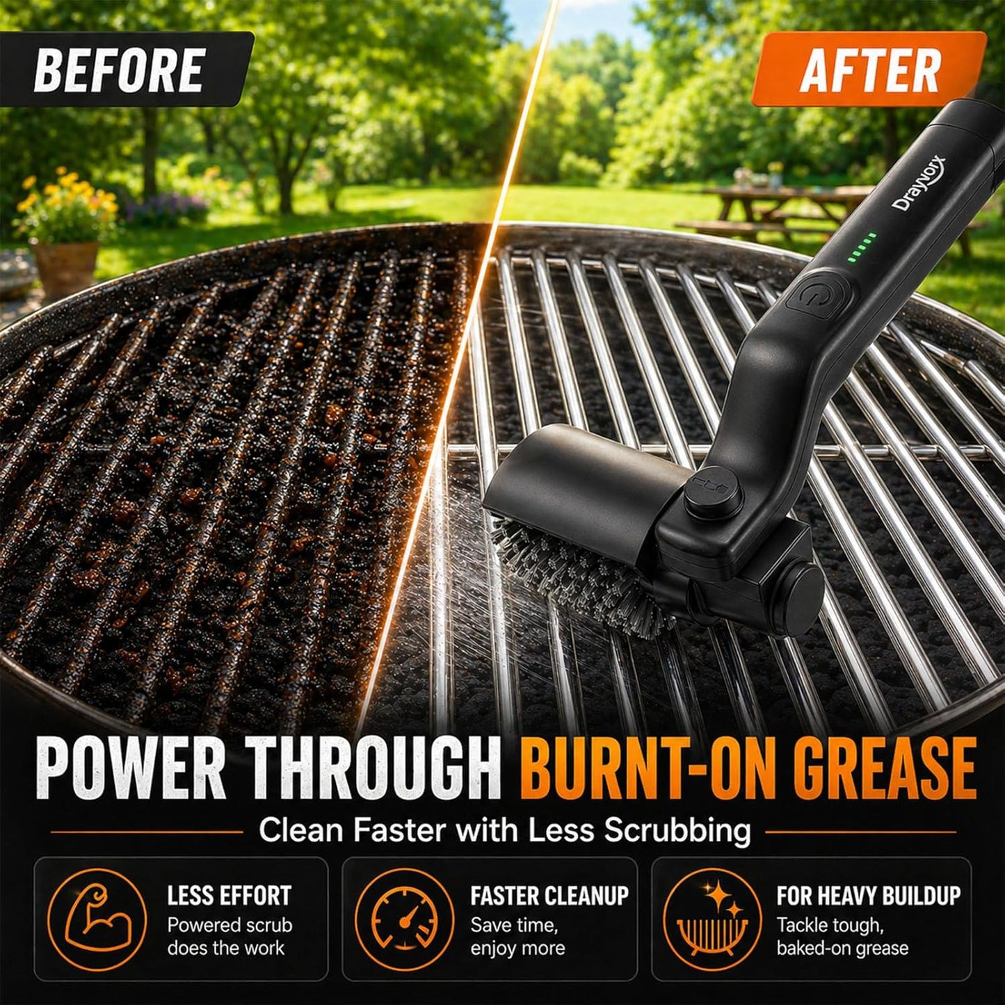 The Ultimate 2-in-1 Power Scrubber: Effortless Cleaning from Kitchen to BBQ