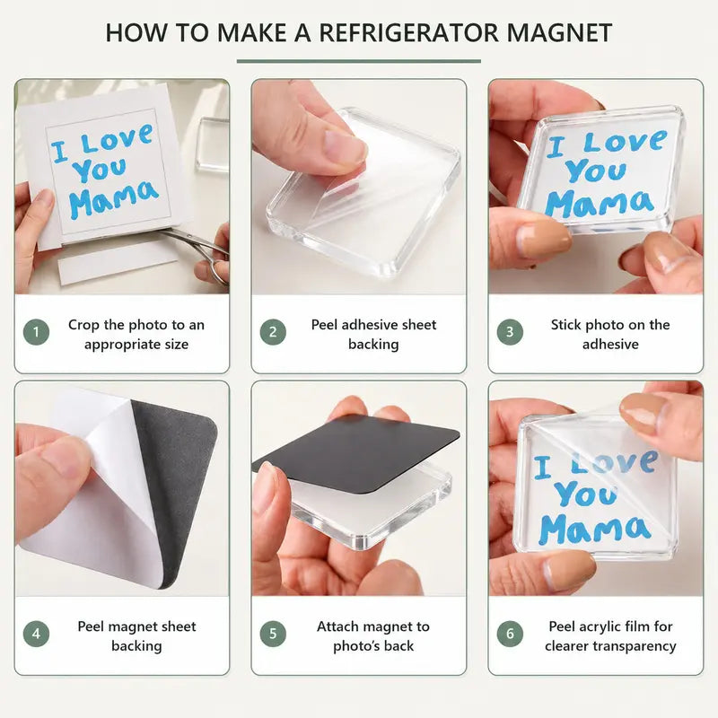 Turn Your Memories Into Crystal-Clear DIY Fridge Magnets Instantly