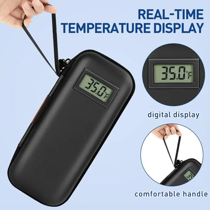 Portable Insulin Cooler Case with Real-Time Digital Temperature Display