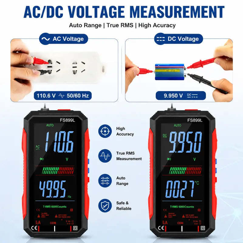 Smart Auto-Ranging Digital Multimeter – True RMS 6000 Counts
