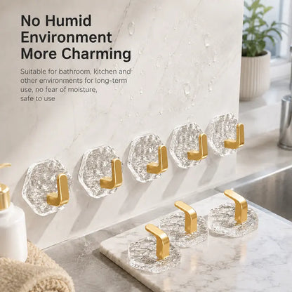 Heavy-Duty Crystal L-Hooks: Drill-Free Wall Organization