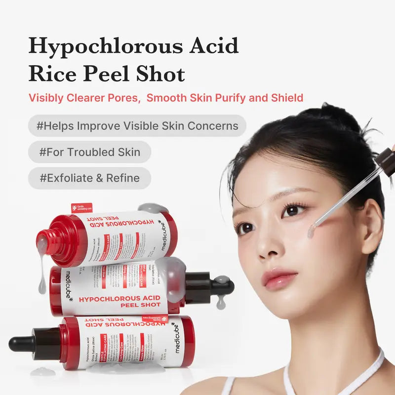 Hypochlorous Acid Rice Peel Serum For Clear Pores & Smooth Skin