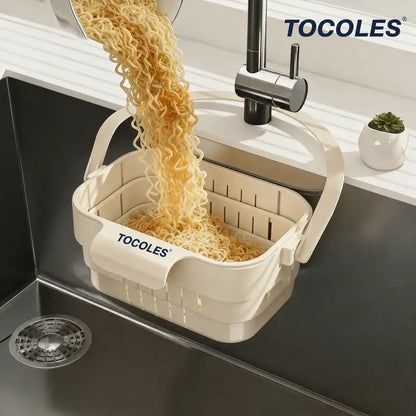 Foldable Kitchen Sink Strainer Basket for Quick Food Catching