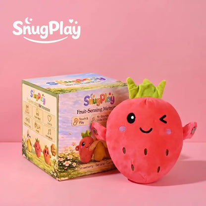 Interactive Fruit Plush Toy with Touch-Sensing Musical Sounds & Soft Skin-Touch Fabric