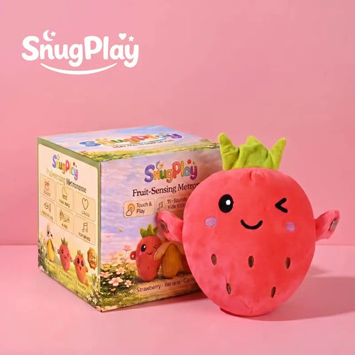 Interactive Fruit Plush Toy with Touch-Sensing Musical Sounds & Soft Skin-Touch Fabric
