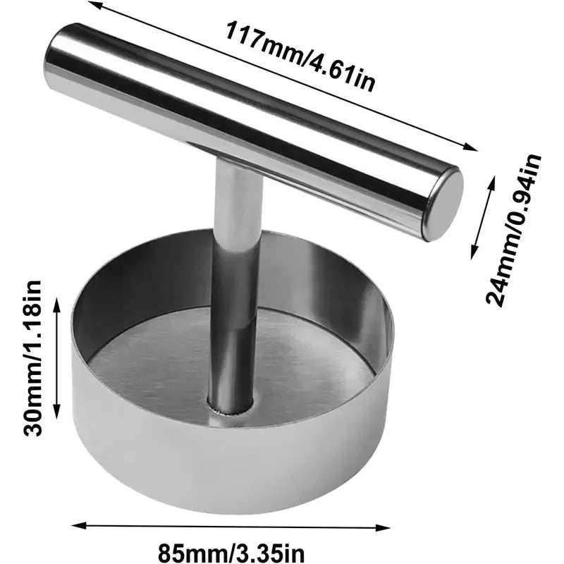 Stainless Steel Burger Press & Non-Stick Patty Maker
