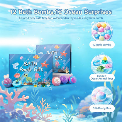 Magic Rainbow Bath Bombs with Surprise Toy Inside