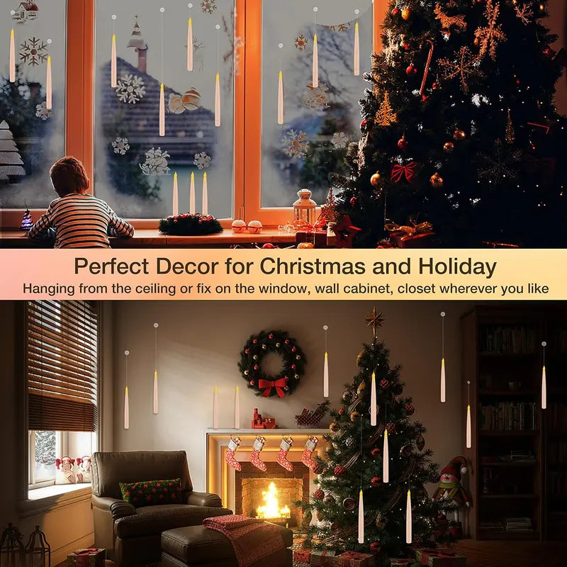 Magical Floating LED Taper Candles with Magic Wand Remote