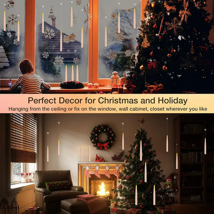 Magical Floating LED Taper Candles with Magic Wand Remote
