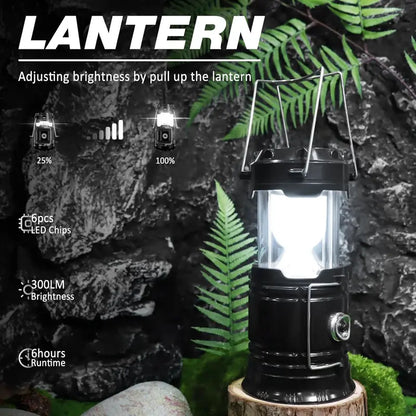 Ultra-Bright Solar Collapsible Camping Lantern & Flashlight