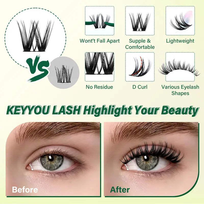 Salon-Quality DIY Lash Extension Kit with Bond, Seal & Remover