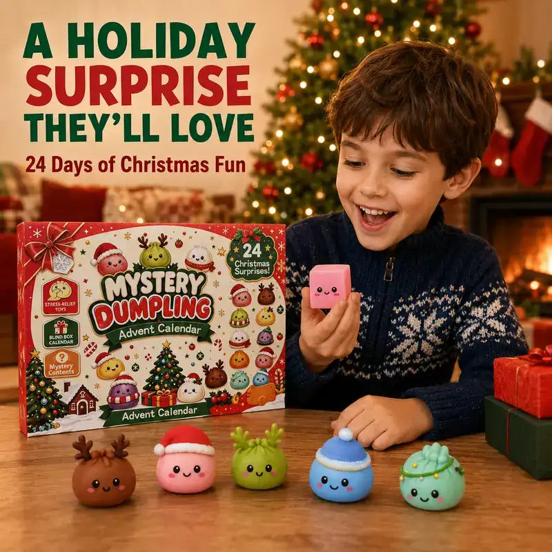 24-Day Holiday Mystery Dumpling Advent Calendar With Soft Stress-Relief Squishies