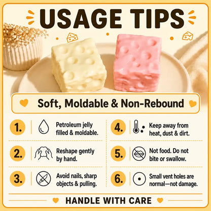 Ultra-Satisfying Moldable Cheese Cube Stress Toy
