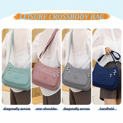 Waterproof Multi-Pocket Crossbody Bag with Ultra-Light Everyday Capacity