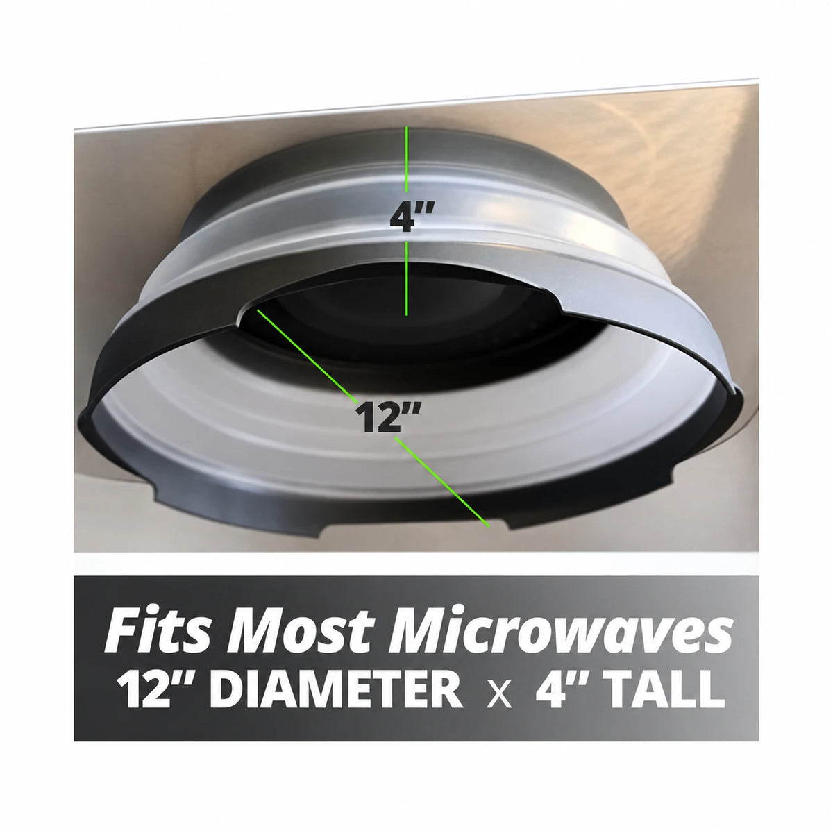 Magnetic Collapsible Microwave Splatter Cover with Built-In Steam Vents