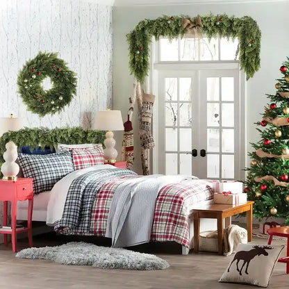 Real-Touch Artificial Cedar Garland for Christmas Decor