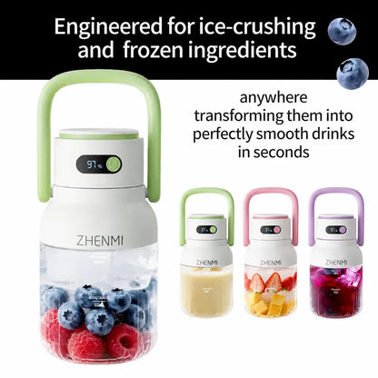 1000ml Portable Cordless Blender with 12-Blade Ice Crushing Power