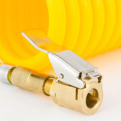 Instant Lock-On Brass Air Chuck for Hands-Free Tire Inflation