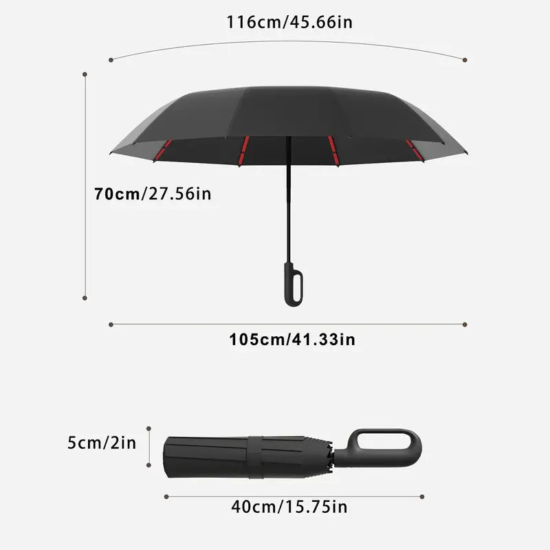 Ultimate Portable Automatic Folding Umbrella with Hangable Loop Buckle