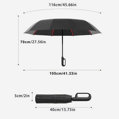 Ultimate Portable Automatic Folding Umbrella with Hangable Loop Buckle