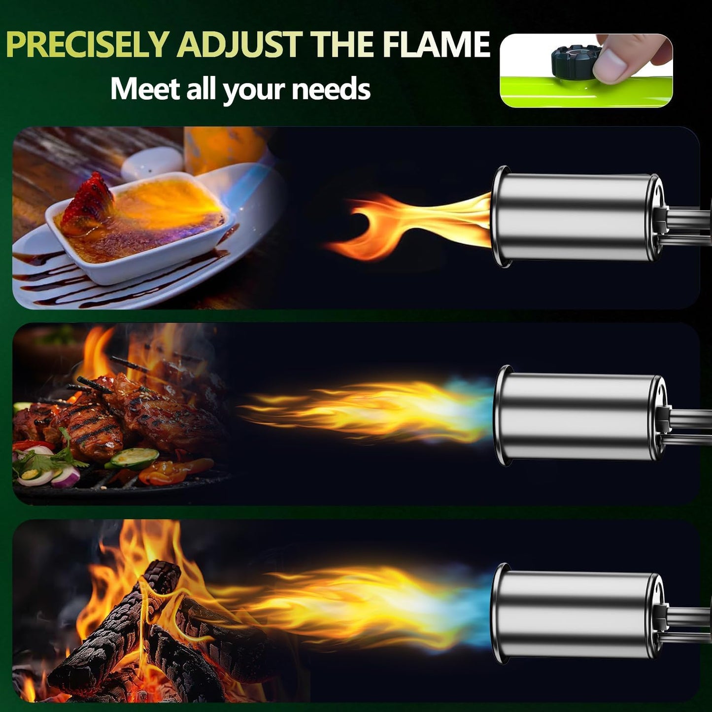 Heavy-Duty Propane Torch with One-Touch Max Turbo Fire Button