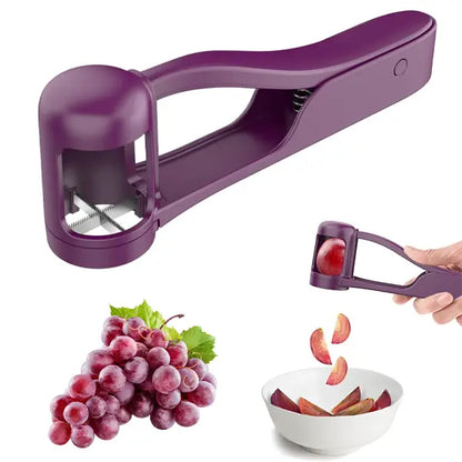 1-Press Safety Grape & Tomato Quarter Slicer for Toddlers