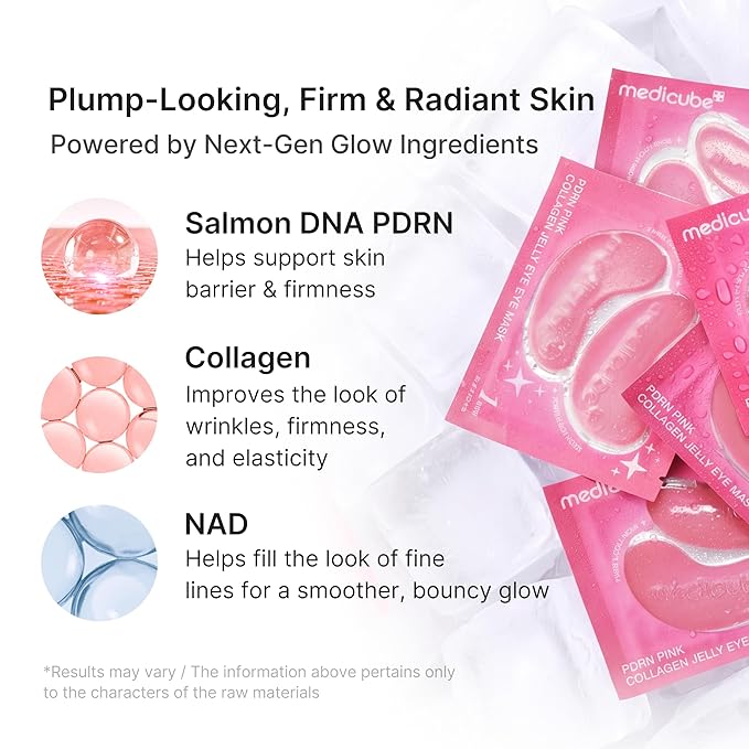 🎁 BUY 1 GET 1 FREE - PDRN Pink Collagen Jelly Hydrogel Eye Patch for Firm & Glowing Skin