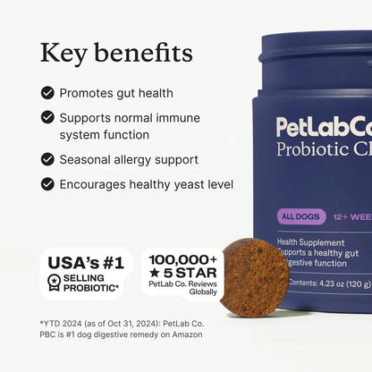 Advanced Probiotic Chews For Complete Canine Gut Health & Seasonal Allergy Relief