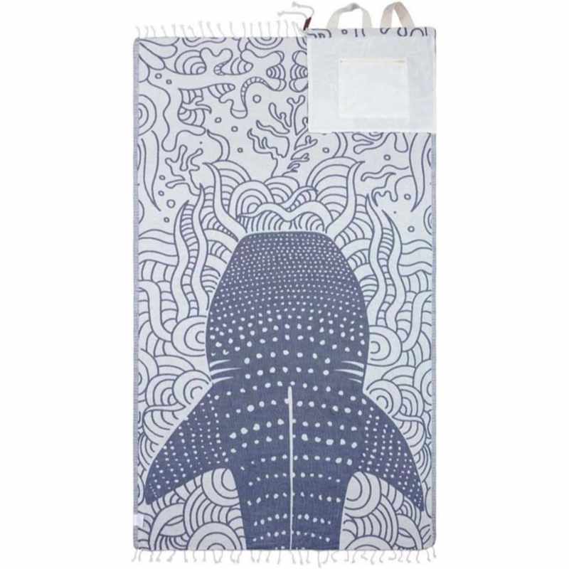 2-in-1 Fast-Dry Beach Towel Drawstring Backpack